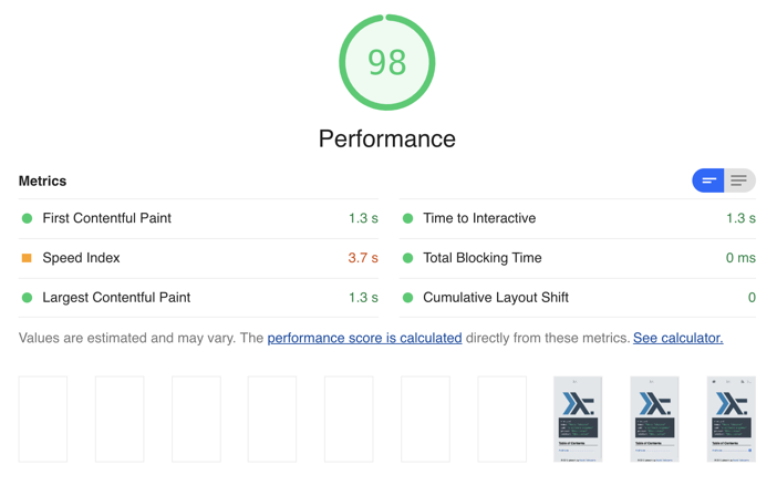 Netlify の最初の計測結果